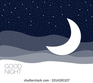 Night concept background. Good night. Vector illustration EPS 10