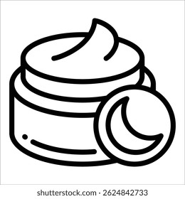 Night Cream Icon Element For Design