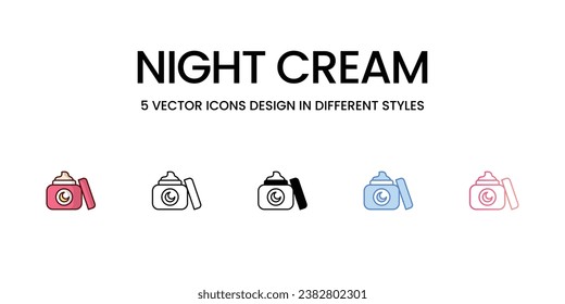 Night Cream icon. Suitable for Web Page, Mobile App, UI, UX and GUI design.