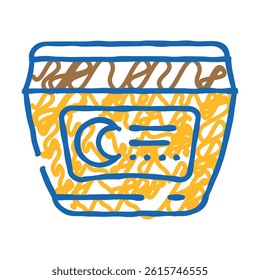 night cream product doodle icon sketch vector. night cream product sign. isolated symbol illustration