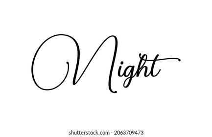 Night in the creative Lettering Style