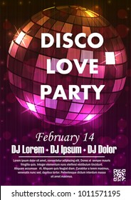 Night dance party music night poster template. Electro style concert disco club party event flyer invitation.