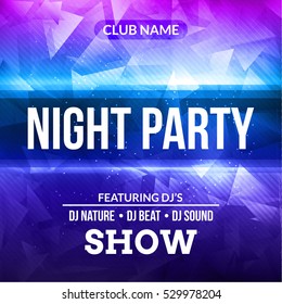 Night Dance Party Poster Concert Background Stock Vector (Royalty Free ...