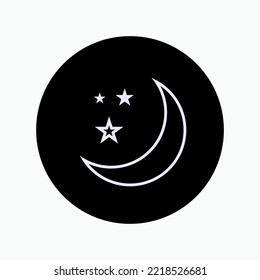 Night day Icon. Moon and Stars Symbol. 