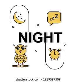 Night day illustration. Easy to edit with vector file. Can use for your creative content. Especially about daily activity.
