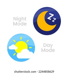 night and day mode concept illustration flat design vector eps10. modern graphic element for landing page, empty state ui, infographic, icon