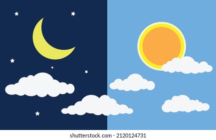 Night and day, moon and sun.