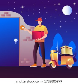 Night delivery service company, Food delivery, Delivery service company