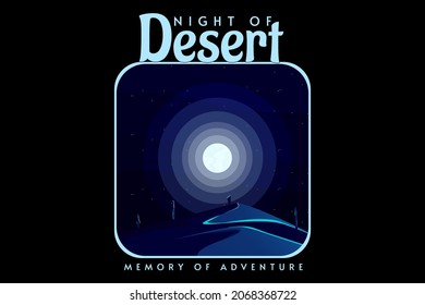 night of desert silhouette landscape design