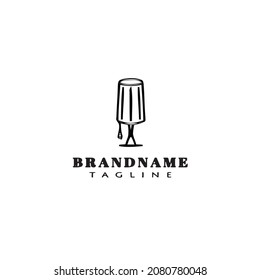 night desk light lamp logo cartoon icon design template black modern isolated vector