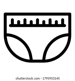 Night diaper icon. Outline night diaper vector icon for web design isolated on white background
