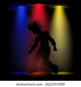 night disco at the club. the dark hall. light