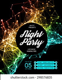 Night Disco Party template