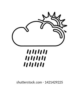 Night downpour icon. Element of Whether for mobile concept and web apps icon. Outline, thin line icon for website design and development, app development