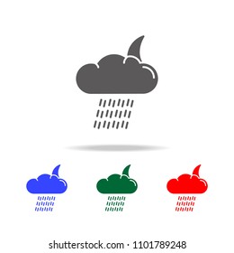 Night downpour icon. Elements of weather in multi colored icons. Premium quality graphic design icon. Simple icon for websites, web design, mobile app, info graphics on white background