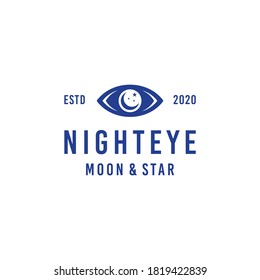 Night Eyes logo design Vector