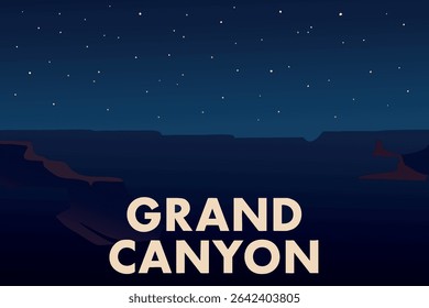 As night falls over the Grand Canyon, the sky comes alive with a blanket of stars, offering a serene and breathtaking view.