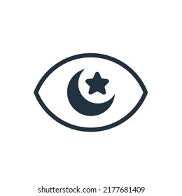 Night fashion icon in trendy flat style isolated on white background. night vision protection symbol for web and mobile applications.