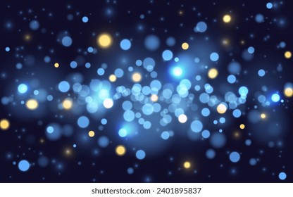 Night Festival color bokeh soft light abstract backgrounds, Vector eps 10 illustration bokeh particles, Backgrounds decoration