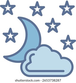 Symbol für nächtlichen Blauton