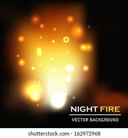 night fire background vector