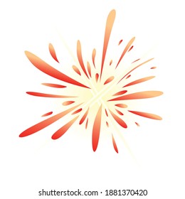 Night firework icon. Cartoon of night firework vector icon for web design isolated on white background