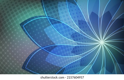 Night flower mysterious theme floral background for poster, business card, flyer, gift card, page cover and brochure. Abstract shining design elements on dark for summer garden party. EPS10 vector