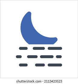 Icono de niebla nocturna, gráficos vectoriales