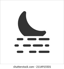 Night fog icon, Vector graphics