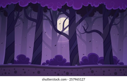 Night Forest Background