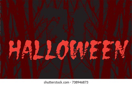 night forest in halloween