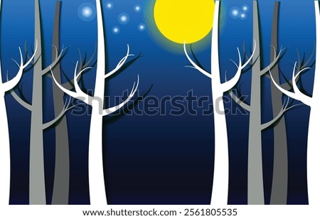 Similar – Image, Stock Photo Forest edge, trees, dead wood and meadows