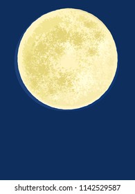 Night with a full moon 