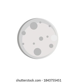 night full moon flat illustration