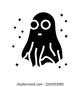 night ghost glyph icon vector. night ghost sign. isolated symbol illustration