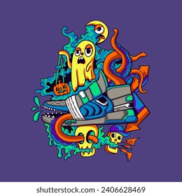 Night Ghost Monsters Shoes For merchandise, apparel, poster or other