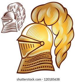 night golden helmet with silhouette copy