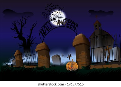 Night of Halloween. EPS10.
