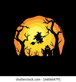 Night Halloween Logo Design Template