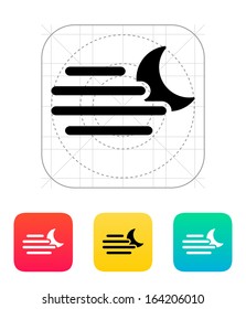 Night hazy weather icon. Vector illustration.