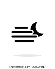 Night hazy weather simple icon on white background. Vector illustration.