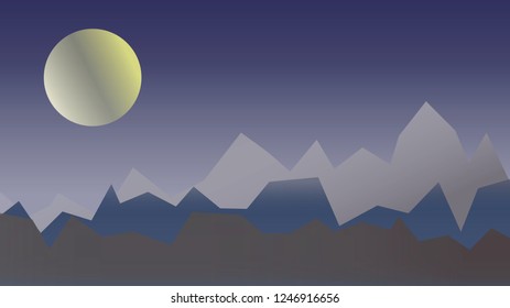 Night hill background