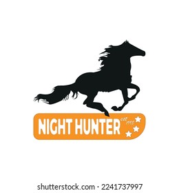 Night hunter,Horse t shirt design,poster, print, postcard,Coffee mug other uses