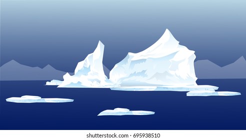 Night Iceberg - Vector