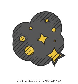 Night icon. 