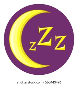 Night icon. Cartoon illustration of night vector icon for web