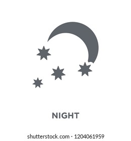 Night icon. Night design concept from  collection. Simple element vector illustration on white background.