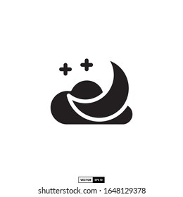 icono nocturno, plantilla vectorial de inspiración de diseño para interfaz y cualquier propósito