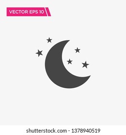 Night Icon Design, Vector EPS10