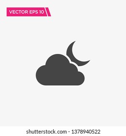 Night Icon Design, Vector EPS10